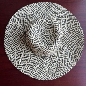 Gap Women’s Woven Sun Beach Hat Black And Tan Size Small